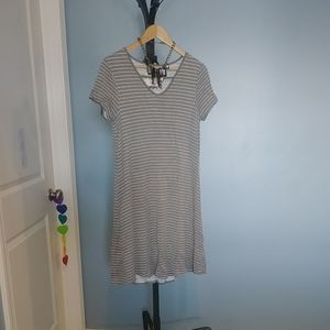 Like New Cupid Short Sleeve Striped T-Shirt Dress